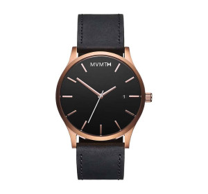 MVMTH Classical Leather Watch In Black (Digital)